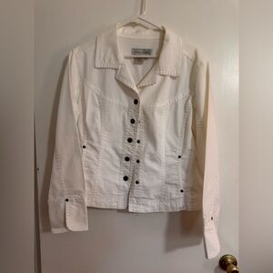 Live a Little White Jean Jacket